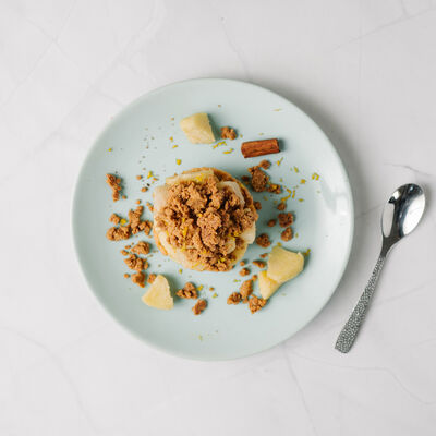 Crumble pomme et poire à la cannelle
