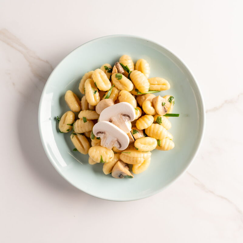 Gnocchis aux champignons et herbes fraîches