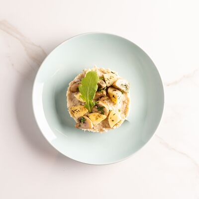 Quinoa aux chou frisé, champignon, brocolis et oignon rouge